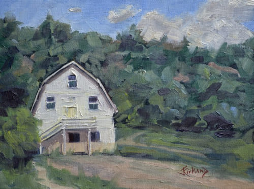 The Neighbor's Barn 6x8 $325 at Hunter Wolff Gallery